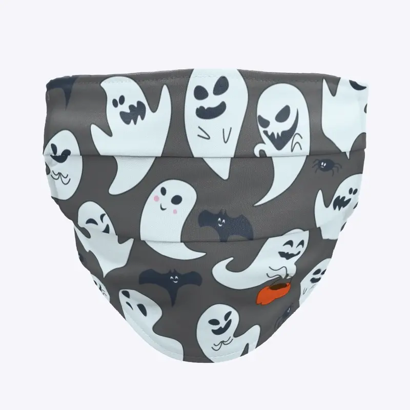 Spooktacular Face Mask with Ghosts